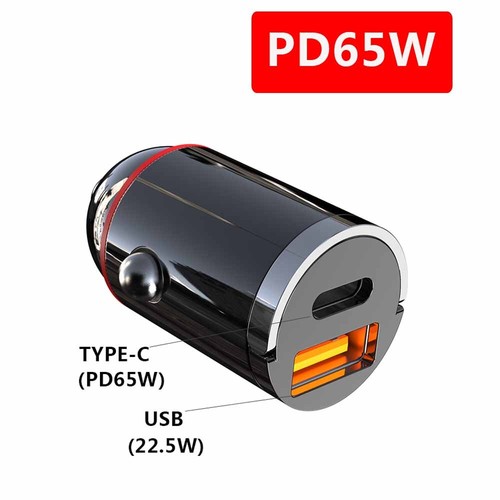 65w caricabatteria auto - pd,